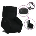 Fauteuil inclinable électrique noir tissu