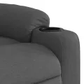 Fauteuil de massage inclinable Gris foncé Tissu