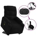Fauteuil inclinable de massage électrique Noir Tissu
