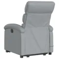 Fauteuil de massage inclinable Gris clair Tissu