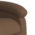 Fauteuil inclinable de massage électrique Marron Tissu