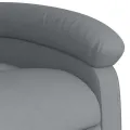 Fauteuil inclinable de massage électrique Gris clair Tissu