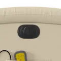 Fauteuil inclinable de massage électrique Crème Tissu