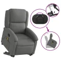 Fauteuil de massage inclinable Gris foncé Tissu