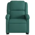 Fauteuil inclinable de massage Vert foncé Tissu