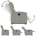 Fauteuil inclinable électrique gris clair velours