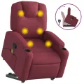 Fauteuil inclinable de massage Rouge bordeaux Tissu