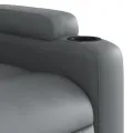 Fauteuil inclinable électrique gris similicuir