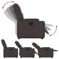 Fauteuil inclinable marron foncé tissu