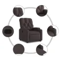 Fauteuil inclinable marron foncé tissu