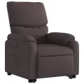 Fauteuil inclinable électrique marron foncé tissu