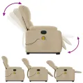 Fauteuil inclinable de massage électrique crème