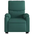Fauteuil inclinable de massage électrique Vert foncé Tissu
