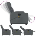 Fauteuil inclinable de massage électrique gris similicuir