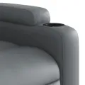 Fauteuil inclinable de massage électrique gris similicuir