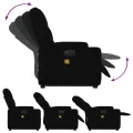 Fauteuil inclinable de massage électrique Noir Tissu