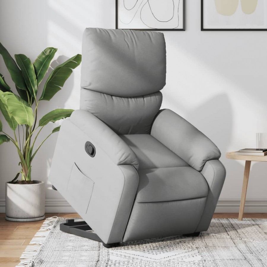 Fauteuil inclinable Gris clair Tissu