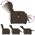 Fauteuil inclinable de massage électrique marron