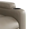 Fauteuil inclinable électrique cappuccino similicuir