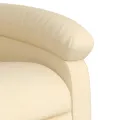 Fauteuil inclinable électrique crème tissu