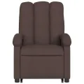 Fauteuil inclinable de massage Marron foncé Tissu