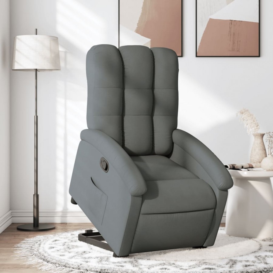 Fauteuil inclinable Gris foncé Tissu