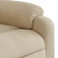 Fauteuil inclinable de massage crème tissu microfibre