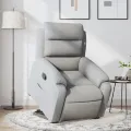 Fauteuil inclinable Gris clair Tissu