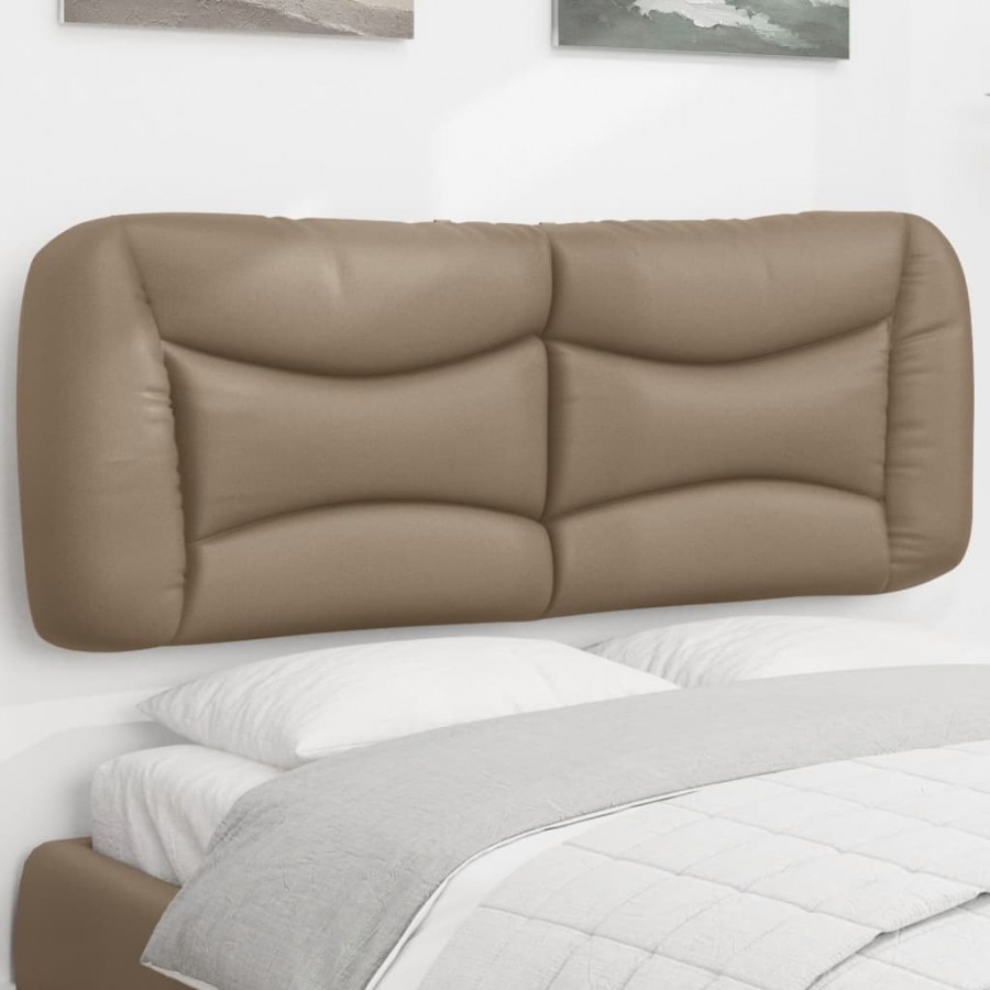 Coussin de tête de lit cappuccino 140 cm similicuir