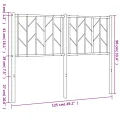 Tête de lit métal noir 120 cm