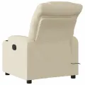 Fauteuil de massage inclinable Crème Tissu