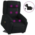 Fauteuil inclinable de massage électrique noir similicuir