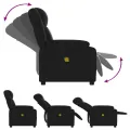 Fauteuil de massage inclinable Noir Similicuir