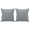 Ensemble de canapés 3 pcs coussins gris clair tissu