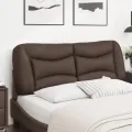 Coussin de tête de lit marron 120 cm similicuir