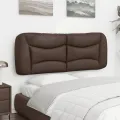 Coussin de tête de lit marron 120 cm similicuir