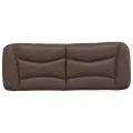 Coussin de tête de lit marron 120 cm similicuir