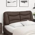 Coussin de tête de lit marron 140 cm similicuir