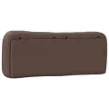 Coussin de tête de lit marron 140 cm similicuir