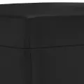 Ensemble de canapés 3 pcs avec coussins noir similicuir