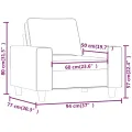 Fauteuil Taupe 60 cm Tissu