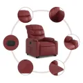 Fauteuil inclinable Rouge bordeaux Similicuir