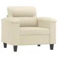 Fauteuil Crème 60 cm Similicuir