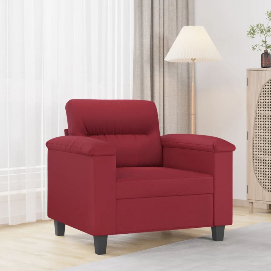 Fauteuil Rouge bordeaux 60 cm Similicuir