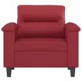 Fauteuil Rouge bordeaux 60 cm Similicuir
