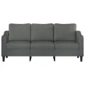Canapé à 3 places Gris foncé 180 cm Tissu