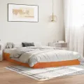 Cadre de lit cire marron 120x190 cm bois de pin massif