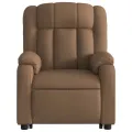 Fauteuil de massage inclinable Marron Tissu