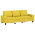 Canapé à 3 places Jaune clair 180 cm Tissu