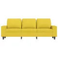 Canapé à 3 places Jaune clair 180 cm Tissu